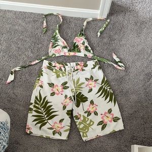 Women’s board short and bikini top